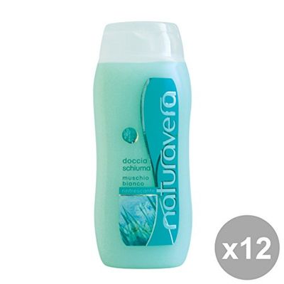 Juego 12 Natura auténtica ducha almizcle blanco 300 ml. saponi y cosméticos