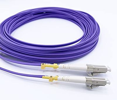 Elfcam Fibra óptica cable LC/UPC a LC/UPC OM4 Multimodo Duplex 50/125um LSZH (20M)