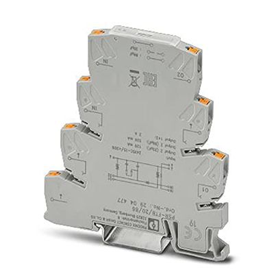 PHOENIX CONTACT PSR-FTB/20/86 filterklem voor het filteren van testpulsen, veilige halfgeleideruitgangen met instelbare filterwaarden, 24 V DC, 20 mA