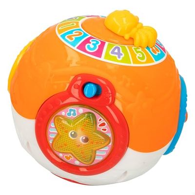 winfun, Balle Musicale avec lumière et Son, Balle avec Musique, Animaux Marins, Balles sensorielles bébé, Jouets Stimulation précoce, Ballon sonore, Balles pour bébé, Cadeaux 6 Mois (47257)