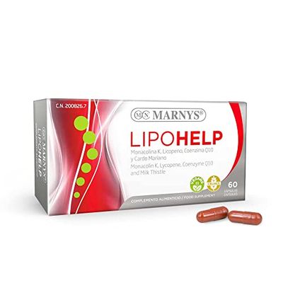 Marnys LIPOHELP 60 cápsulas vegetales - Control del Colesterol - Mantiene los niveles - Normales de LDL-Colesterol en Sangre