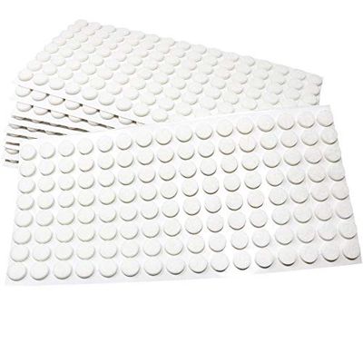 Adsamm® / 1280 x feltrini autoadesivi/Bianco/ø 12 mm/Rotondo/piedini per mobili in feltro da 3.5 mm di spessore/pad protettivi per arredi