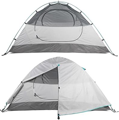 FE Active Tenda Campeggio 2 Posti - Tenda Impermeabile di Alta Qualità per 4 Stagioni Copertura Antipioggia Rip-Stop, Struttura in Alluminio per 1 o 2 Persone - Escursionismo | Disegnata in California