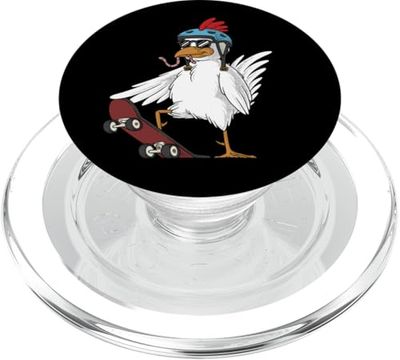 Divertido skater skater gallina gallina diseño regalo PopSockets PopGrip para MagSafe