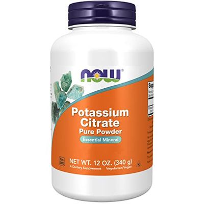 Now Foods, Potassium Citrate, 340g Vegan Powder, Lab-Tested, Minerals, Potassium, Gluten Free, Soy Free, Vegetarian