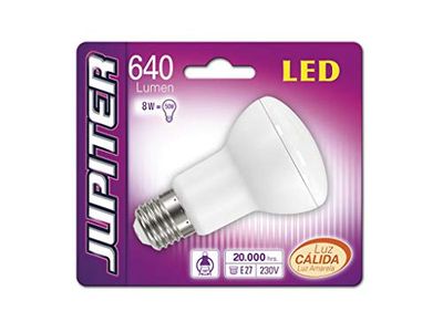 Jupiter LAMPARA LED R-63 8W-640LM E27 BL1 Calda Nero Standard