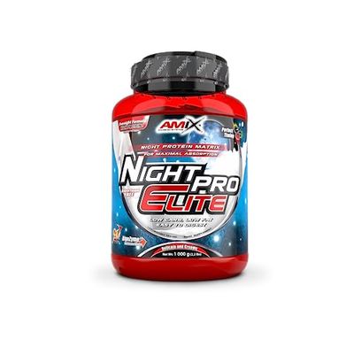 AMIX - Proteína Isolada Night Pro Elite - Gran Aporte de Aminoácidos Ramificados - Suplemento para Ganar Masa Muscular - Ideal para Batidos de Proteínas - Sabor Vainilla1 KG