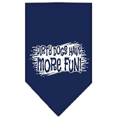 Mirage Dirty Dog Bandana sérigraphié pour Animaux de Compagnie, Taille S, Bleu Marine