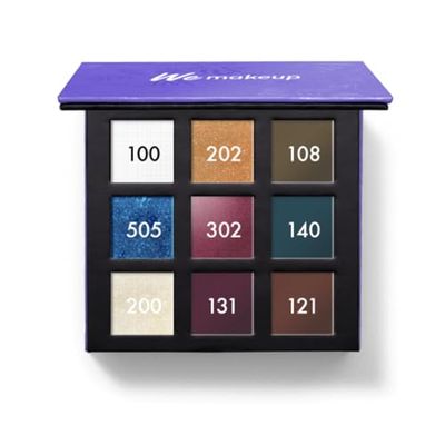 We Make-Up As Palet Rococò (100,202,108,505,302,140,200,131,121) – 9 sombras de ojos de colores ultrapigmentadas de larga duración con espejo