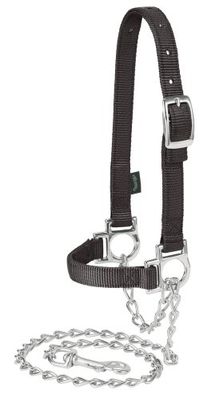 Weaver - Halter de ovelha ajustável de nylon com corrente, 35-8110-BK, preto