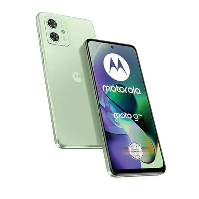 Motorola Moto G54 Dual-SIM 256 GB ROM + 8 GB RAM (alleen GSM | Geen CDMA) Fabriek ontgrendeld 5G-smartphone (mintgroen) - Internationale versie