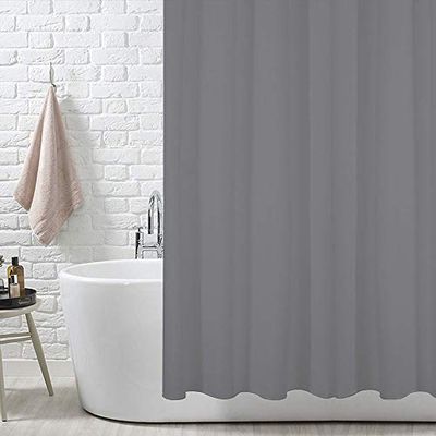 ANSIO® Cortina de Ducha Resistente al Moho y al Moho, 180 x 200 cm, 100% poliéster, Color Gris