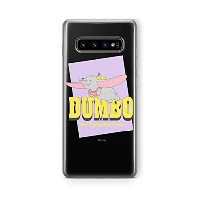 ERT GROUP mobiltelefonfodral för Samsung S10 originalt och officiellt licensierat Disney mönster Dumbo 005 Vit optimalt anpassad till formen på mobiltelefonen, gedeeltelijk transparant