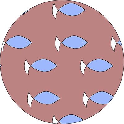 Bonateks, Ronde digitaal bedrukte muismat, antislip onderkant, voor kantoor en thuis, diameter: 22 cm