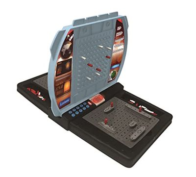 Lexibook Batalla Naval parlante (Inglés/Español), Juego de Mesa electrónico para 1 o 2 Jugadores, Interactivo, Efectos de luz y Sonido, Estrategia, a Pilas, Gris/Negro, GT2800i2