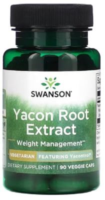Swanson - Yacon Root Extract, 100mg | Digestive Health and Metabolism Support - 90 Veggie Capsules