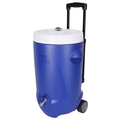 Steamy Cool Jug 20 Roller, Geïsoleerde drankdispenser/drankkoeler met wielen, 20 Liter, Blauw