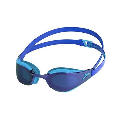 Speedo Fastskin Hyper Elite Mirror Lunettes de plongée pour Mixte Enfant, Picton Blue/Cobalt/Iris, One Size
