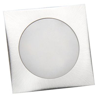 'Lampada da incasso a LED McShine "fine, 9 LED, 55 X 55 mm, quadrato, in acciaio inox (bianco neutro, 4000 K)