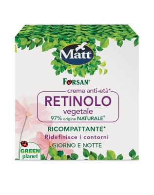 Matt, Krem przeciwstarzeniowy Retinol roślinny, krem do twarzy, krem przeciwzmarszczkowy na nowo definiuje kontury, dzień i noc nadaje się do normalnej i wrażliwej skóry, sprawia, że skóra jest jasna, 50 ml