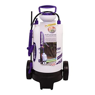 Defenders Spruzzatore a pressione con ruote, multiuso, 8 l, ideale per giardino