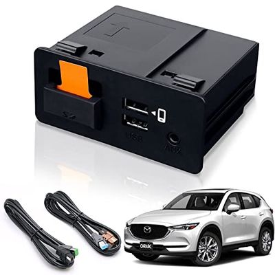 CARABC Apple Carplay Adapter Compatibel met Mazda 2/3/6/CX3/CX5/CX9/MX5/FIAT 124 2014-2021 Jaar, Geschikt voor Carplay & Android Auto, TK78-66-9U0C OEM Hub Retrofit Kit Past bij MZD Connect System