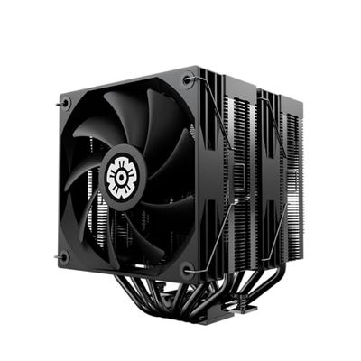 ENERMAX ETS-TD60D CPU Dual Tower koeler, digitale statusweergave, 2x 120 mm PWM-Fan FDB, TDP 250 W, 6 x 6 mm composietwarmtebuizen, incl. Dow Corning TC-5888, Intel LGA1851/1700/115x AMD AM5/AM4