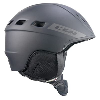 CGM Primero Casco de esquí, Adultos Unisex, Negro Mate, M (54-58cm)