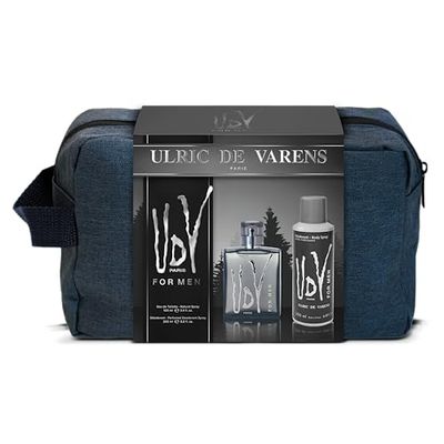 ULRIC DE VARENS - Trousse UDV For Men - Eau de Toilette Homme 100 ml + Déodorant 200 ml - Fougère Boisée Orientale - Made in France