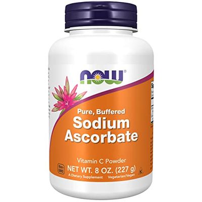 Now Foods, Sodium Ascorbate, Buffered Vitamin C, 227g Vegan Powder, Lab-Tested, Gluten Free, Soy Free, Vegetarian, Non-GMO
