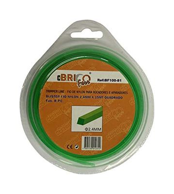 Bricoferr BF-100-81 (fil pour débroussailleuse 2,4 mm x 15 m carré)