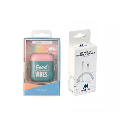 Set Airpods Good Vibes + USB Lightning datakabel