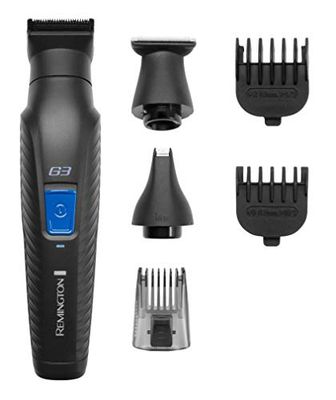 Remington Graphite G3, All-in-One Cordless Electric Trimmer, Body Groomer and Nose Hair Trimmer for Men, PG3000, Black/Blue