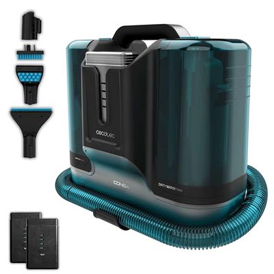 Cecotec Aspirapolvere per materassi e tappezzerie senza Cavo Conga Carpet & Spot Clean Infinity. 150W, 2 Batterie Intercambiabili, Autonomia 60 Minuti, Spruzzatore d'Acqua e Accessorio per Finestre