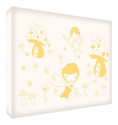 Feel Good Art FAIRYLAND1216-01IT muurschildering, geel, Medio (40 x 30 x 4 cm)
