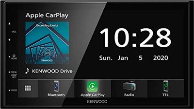 Pantalla con Radio y Navegación GPS - Equipo Multimedia para el Coche de 6.8 Pulgadas con CarPlay, Android Auto Bluetooth, Auto Radio 2 DIN Kenwood DMX5020BTS