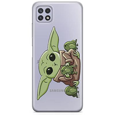 ERT GROUP mobiel telefoonhoesje voor Samsung A22 5G origineel en officieel erkend Star Wars patroon Baby Yoda 014 optimaal aangepast aan de vorm van de mobiele telefoon, gedeeltelijk bedrukt