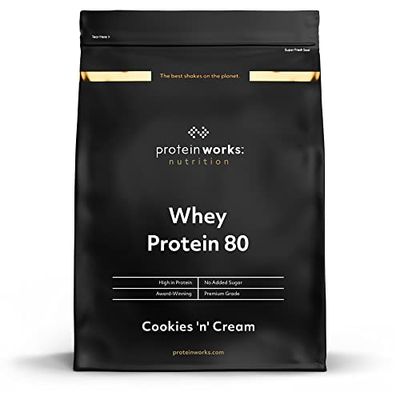 Protein Works - Whey Protein 80 (Concentrate), Low Calorie Protein Shake, Whey Protein Shake, 33 Shakes, Millionaire's Shortbread, 1kg