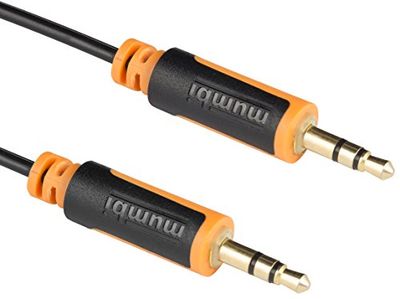 mumbi – Cavo jack 3.5 mm a Jack 3.5 mm Jack Audio con connettori placcati, 1,00m