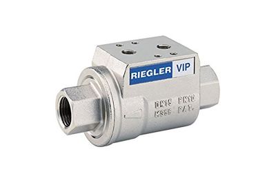 RIEGLER 103732-351.942 - Valvola di bloccaggio pneumat. bet, semplice, NC, MS vern, NBR, Rp 1/2, 1 pezzo