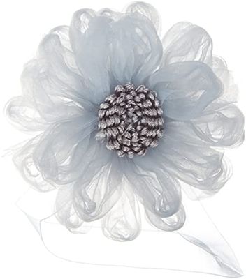 Home Collection MAF129 Aimant Fleur, Polyester, Gris, 28x9x3,5 cm