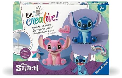 Ravensburger - Be Creative Maxi Stitch | Giochi Bambina 7 Anni Femmina E Uomini | Lavoretti Creativi Per Bambini E Ragazza | Stitch Bambina E Bambini Modellare Figure Di Gesso