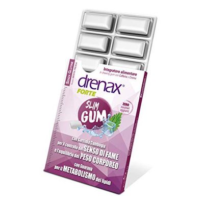 Drenax Forte Slim Gum per il controllo del peso - Gusto Menta Fresca Integratore Alimentare 9 Chewing gum