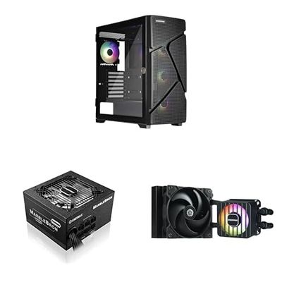 BOITIER PC MARBLESHELL MS31 noir + ALIMENTATION MARBLEBRON 850W ARGB NOIRE + LIQMAXFLO SR 120 NOIR