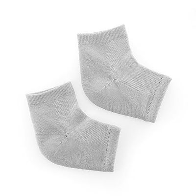 InnovaGoods® Calcetines hidratantes con almohadillas de gel, Aceites naturales y vitamina E, Ergonómicos, Hidratación y Suavidad para Pies Secos, Reutilizables, Lavables, Unisex, Talla única, Gris