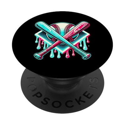 Goteo Bate De Béisbol Goteando Bate De Béisbol PopSockets PopGrip Adhesivo