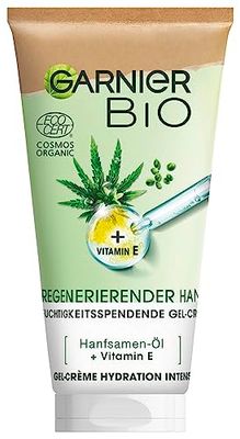 Garnier Gel Cream, Moisturising with Organic Hemp, Regenerates Sensitive Skin, with Vitamin E, Vegan Formula, Certified Natural Cosmetics, Intensive Moisture, 50 ml