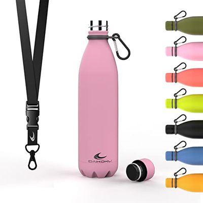 Daikoku - Bouteille Thermique en Acier Inoxydable 750 ML | Boissons Chaudes pendant 12 Heures et Froides pendant 24 Heures | Idéale pour la Randonnée, la Salle de Sport, le Bureau | Rose
