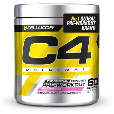 C4 Original Beta Alanine Sports Nutrition Bulk Pre Workout Powder for Men & Women | Best Pre-Workout Energy Drink Supplements | Creatine Monohydrate | Pink Lemonade | 60 Servings