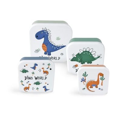 BEBE DOUCEUR, Set de 4 Boites Gigognes 13/11.5/10/9 cm Dino World